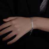 Bracelet 925 Sterling Silver Multilayer Simple Adjustable Bangle